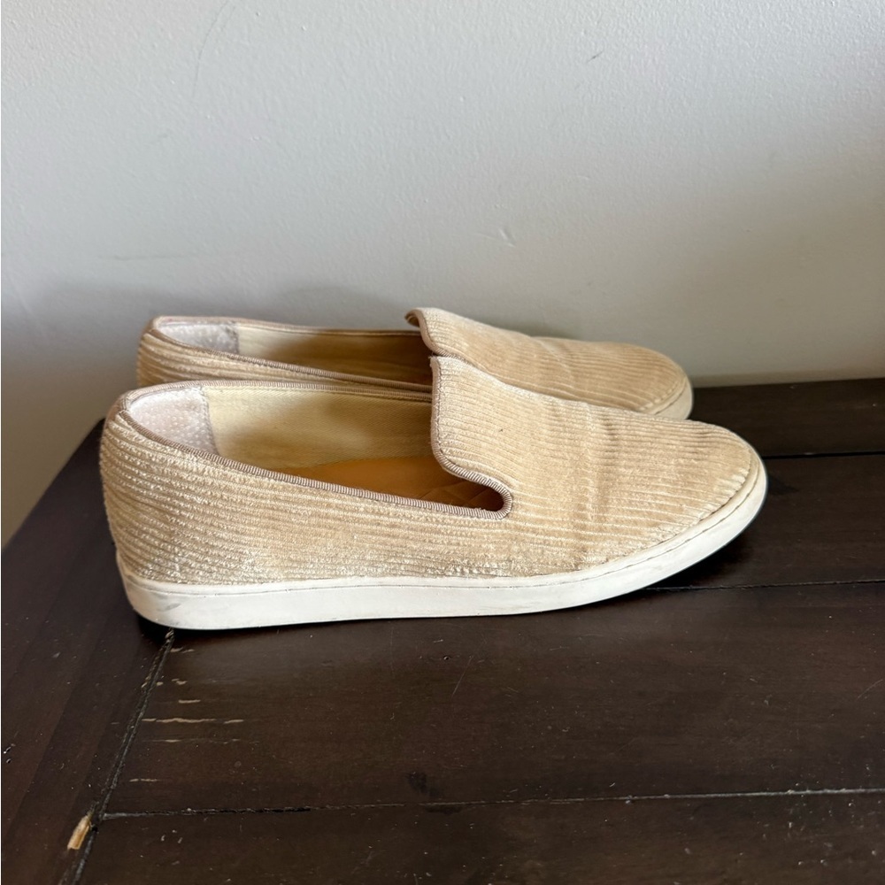 Birdies The Starling Slip On Loafers Cream Corduroy Size 7 Flats